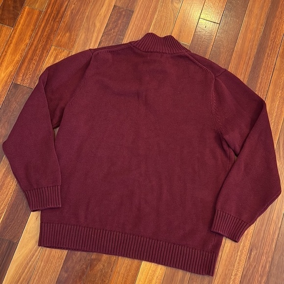 ⭐️ L.L. Bean Double L® Cotton Sweater, Quarter-Zip Size XL - Picture 4 of 5